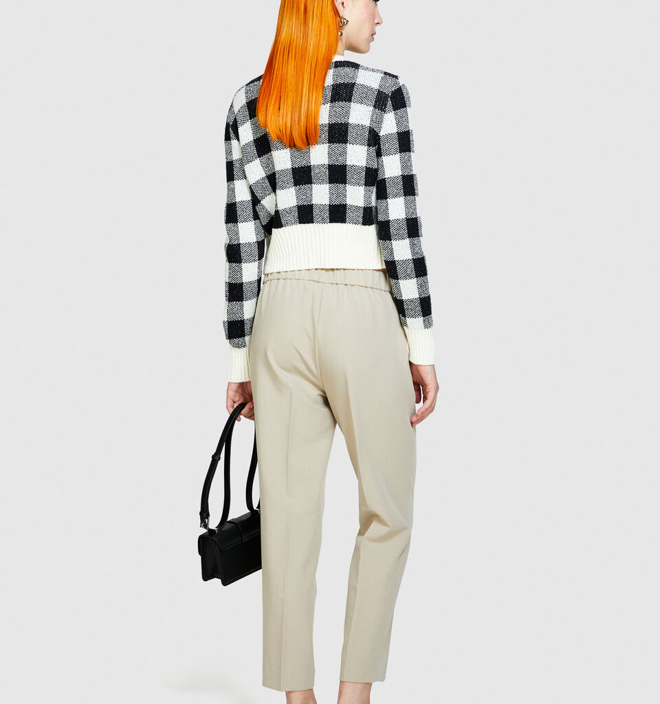Solid color joggers - women's joggers - Beige | Sisley image number 3